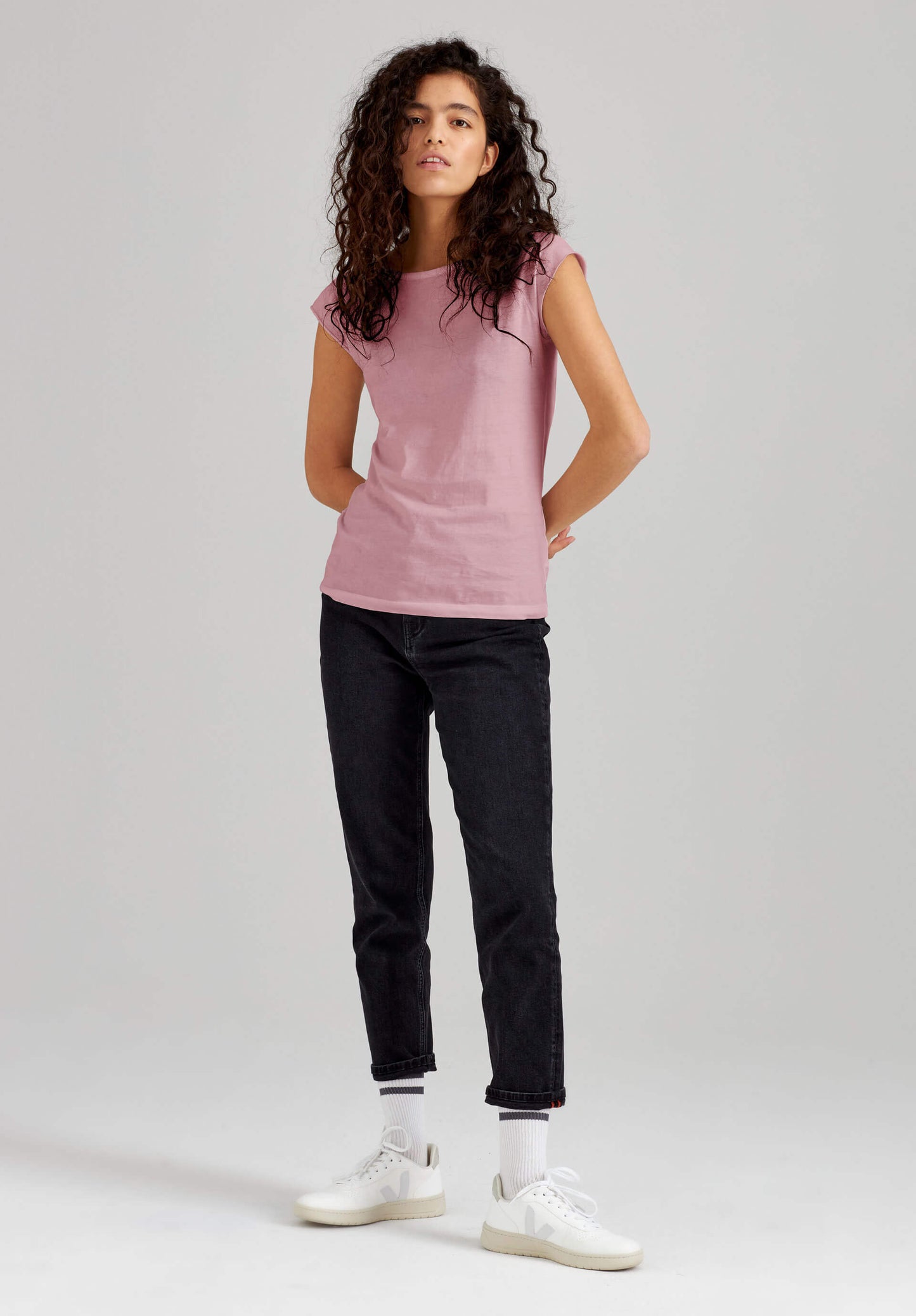 TT01 Cap Sleeve Rose (GOTS)