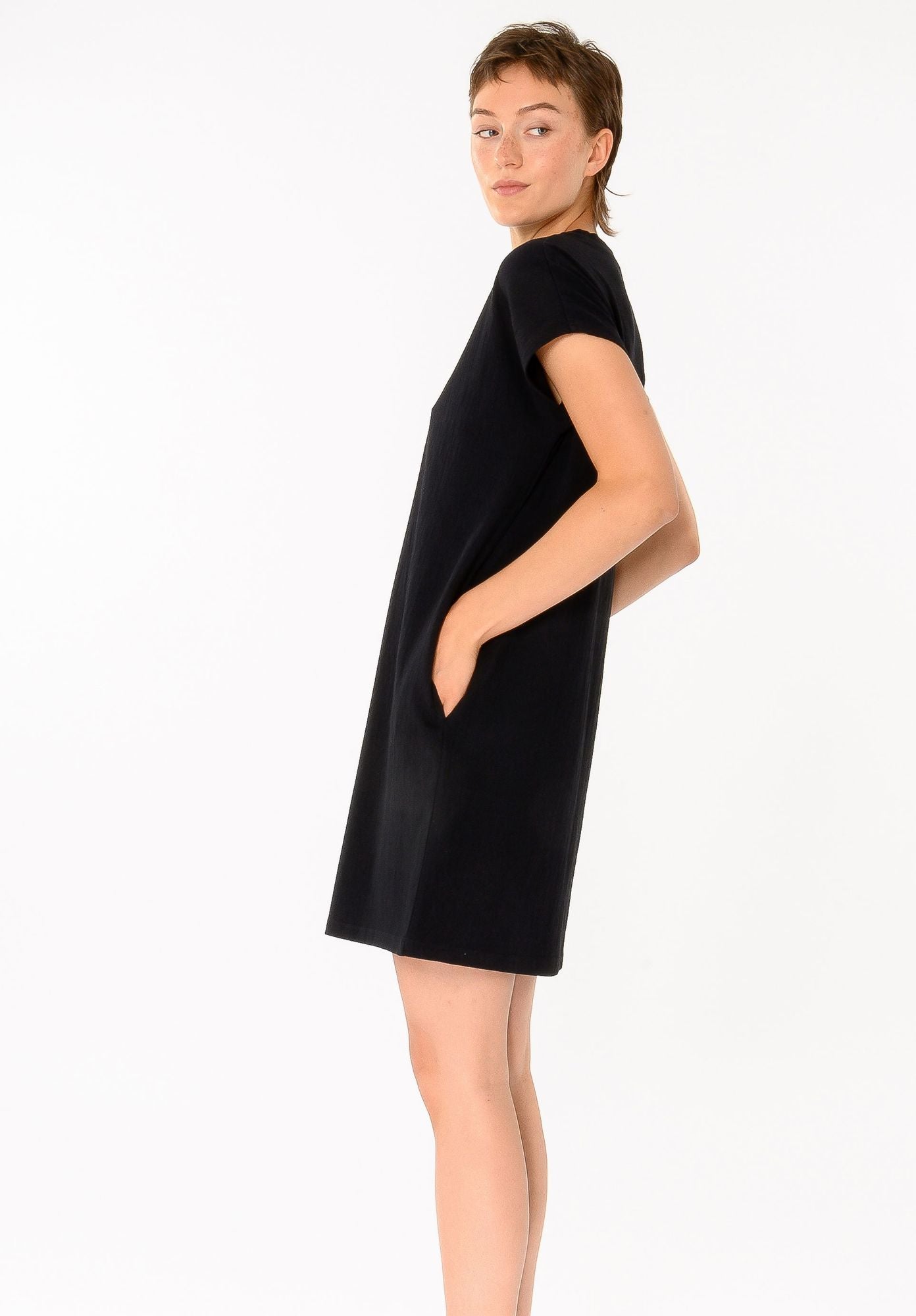 TT76 Boxy Shirt Dress STRUCTURED (GOTS)