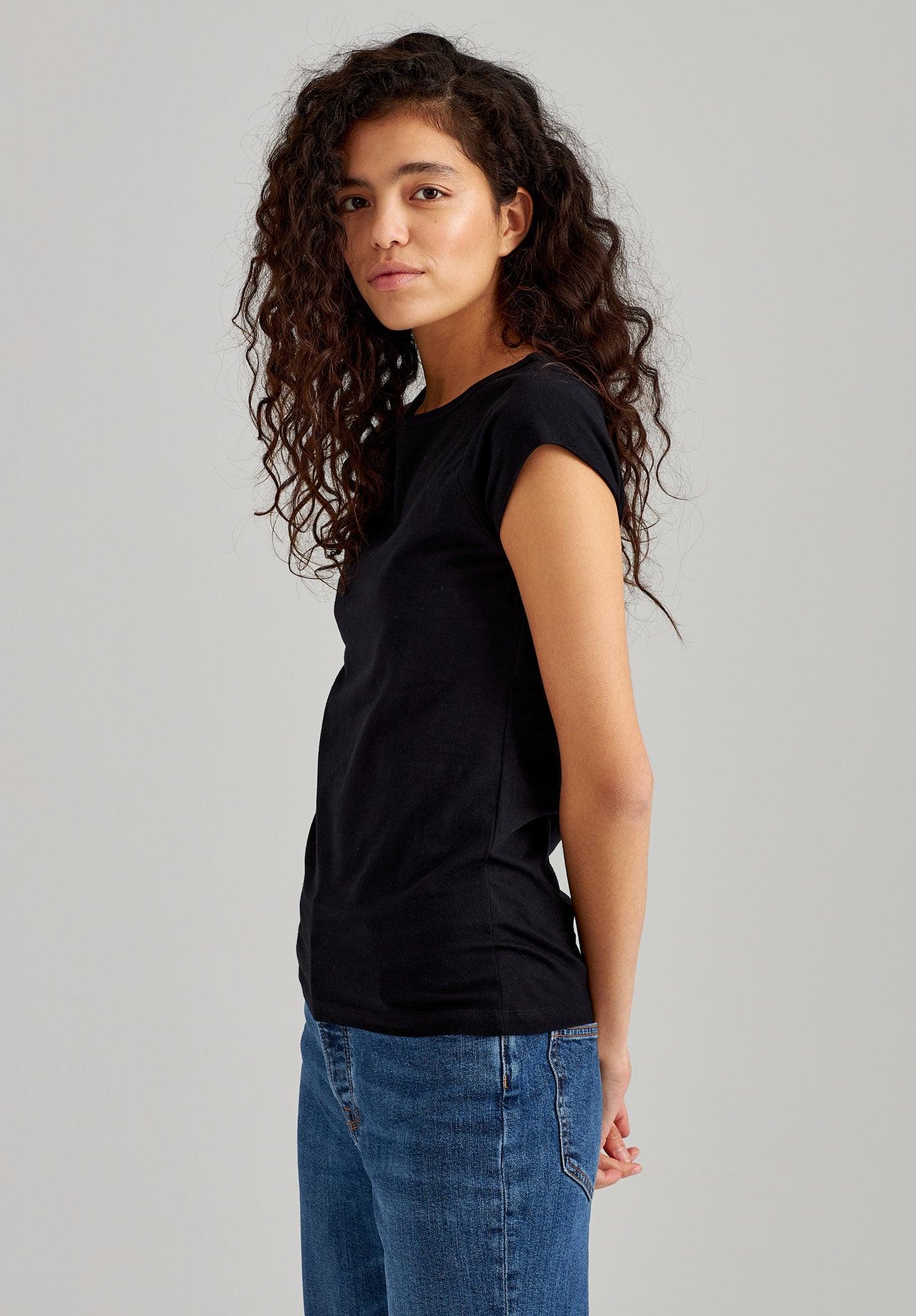 TT01 Cap Sleeve Black (GOTS)