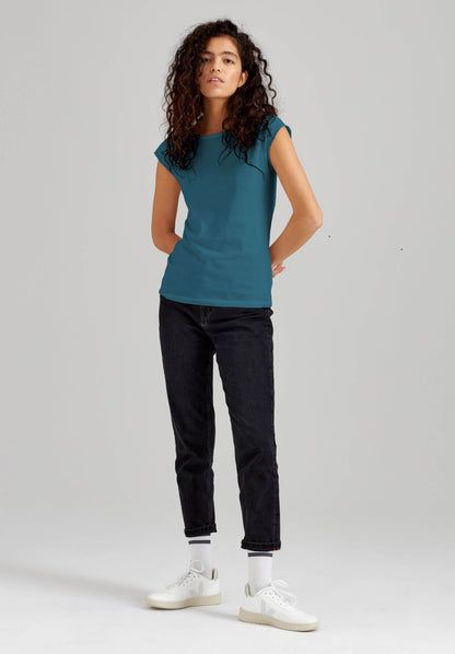 TT01 Cap Sleeve Sea Blue (GOTS)