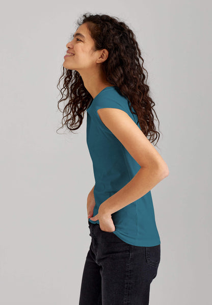TT01 Cap Sleeve Sea Blue (GOTS)