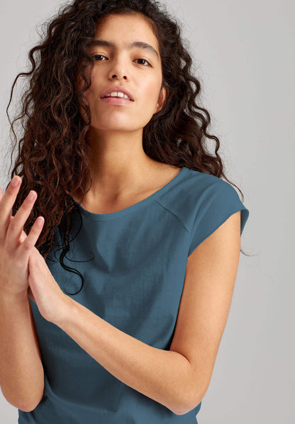 TT01 Cap Sleeve Sea Blue (GOTS)
