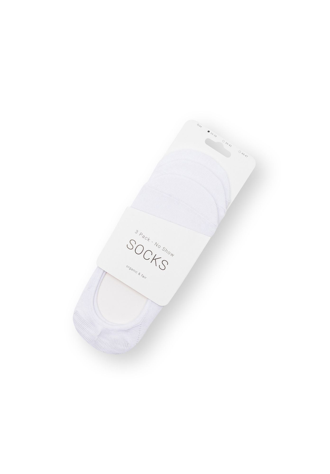 3 Pack No Show Socks (GOTS)