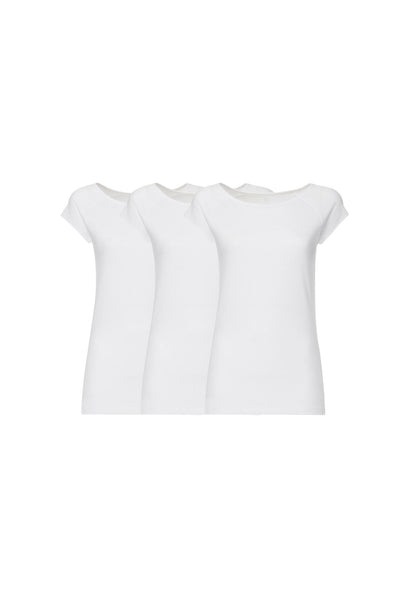 3 Pack TT01 Cap Sleeve White (GOTS)