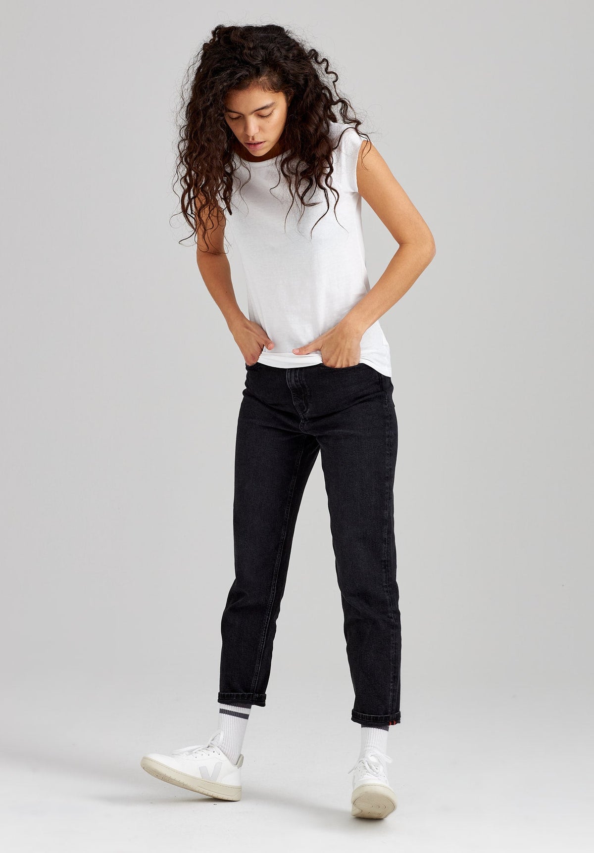 TT01 Cap Sleeve T-Shirt white B-Ware, getragen