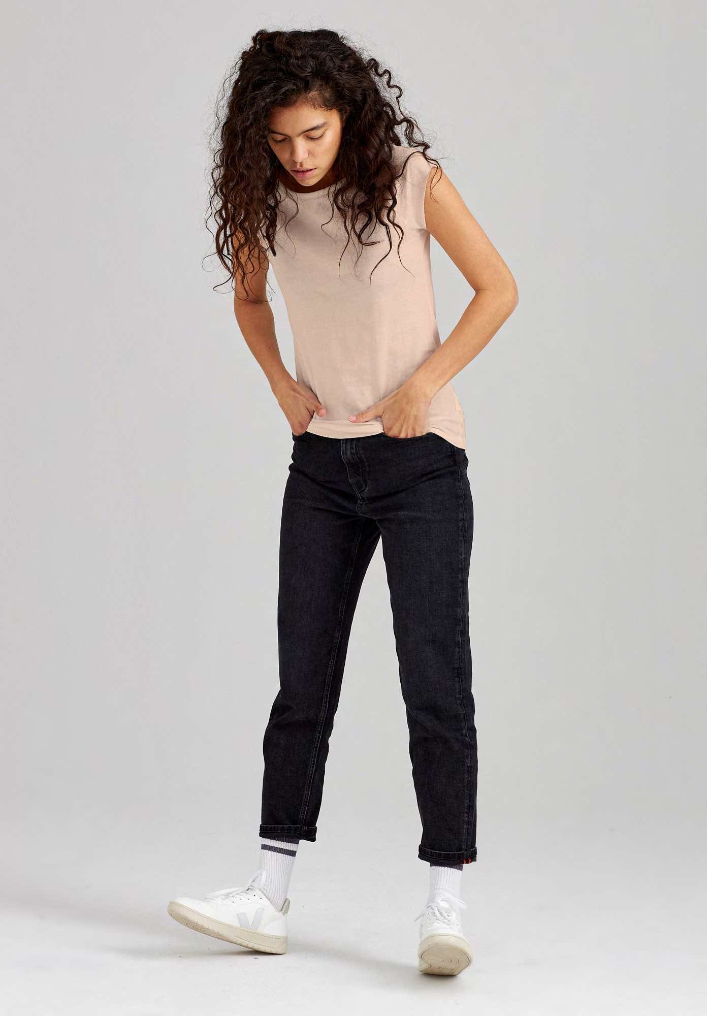 TT01 Cap Sleeve T-Shirt peach dust (GOTS, vegan)