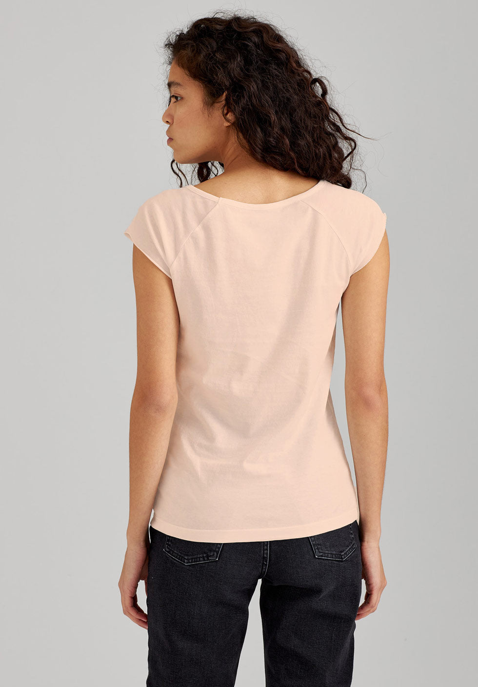 TT01 Cap Sleeve T-Shirt peach dust (GOTS, vegan)