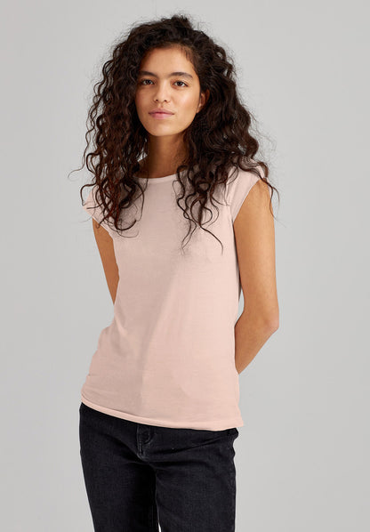 TT01 Cap Sleeve T-Shirt peach dust (GOTS, vegan)
