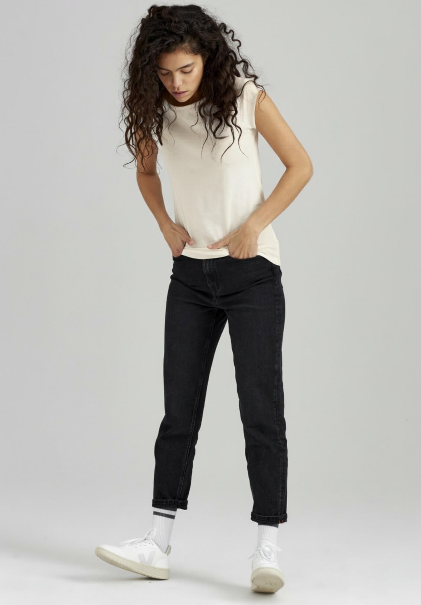 TT01 Cap Sleeve T-Shirt offwhite (GOTS, vegan)