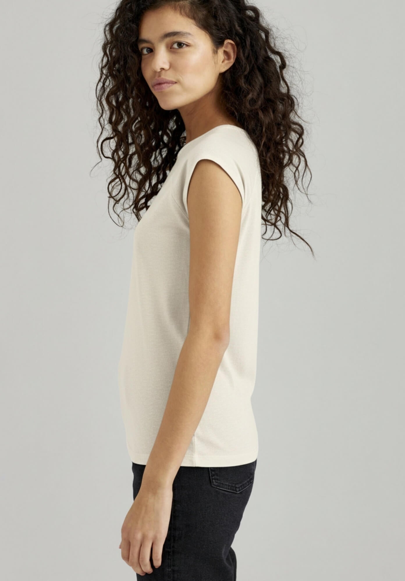TT01 Cap Sleeve T-Shirt offwhite (GOTS, vegan)