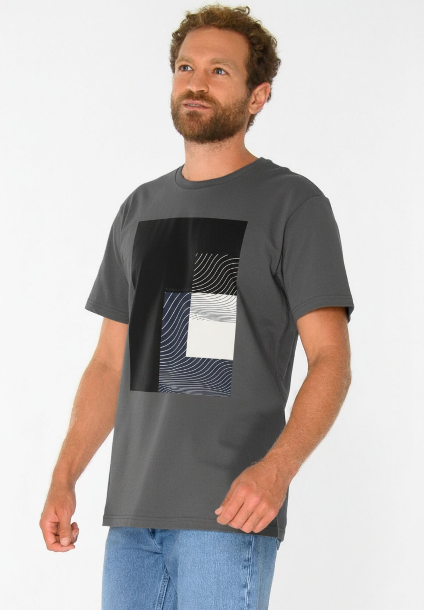 TT02 T-Shirt Cubes castlerock (GOTS, vegan)
