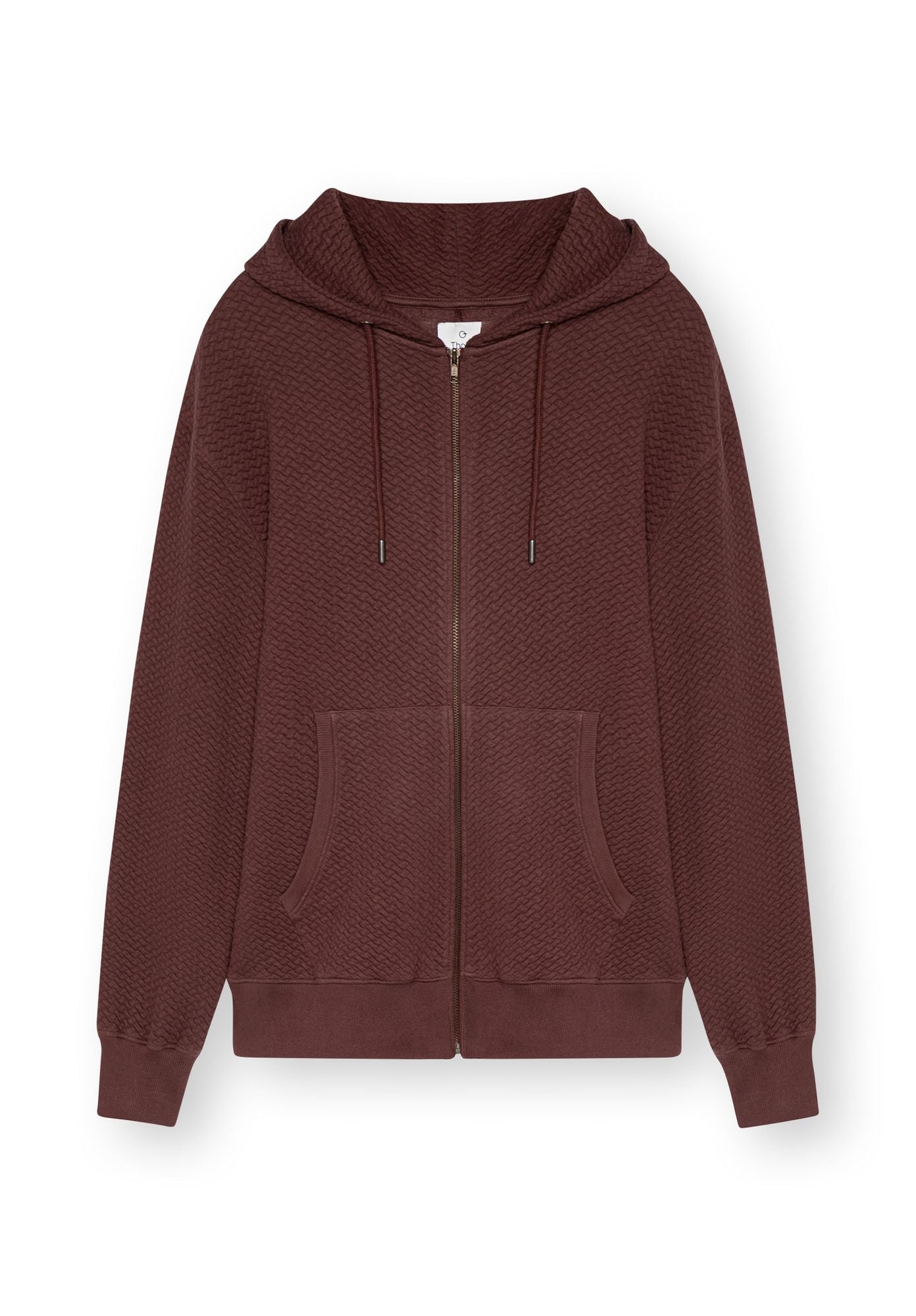 TT1040 Zip Hoodie Structured Oversized deep mahagony (GOTS, vegan)