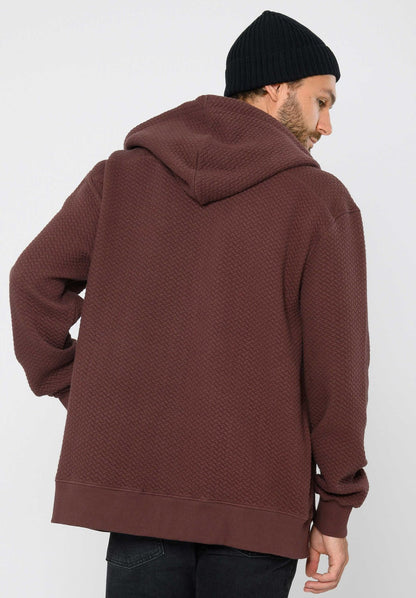 TT1040 Zip Hoodie Structured Oversized deep mahagony (GOTS, vegan)
