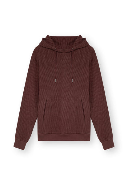 TT1044 Hoodie Structured Oversized unisex deep mahagony (GOTS, vegan)