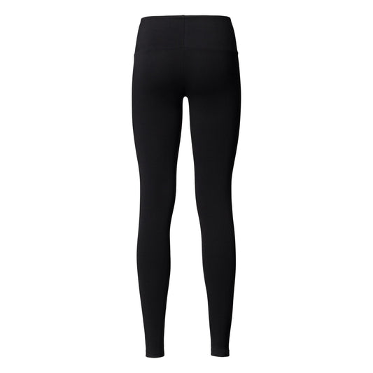 TT26 Legging in Schwarz, Vorderansicht in ganzer Laenge, Bio-Baumwolle GOTS